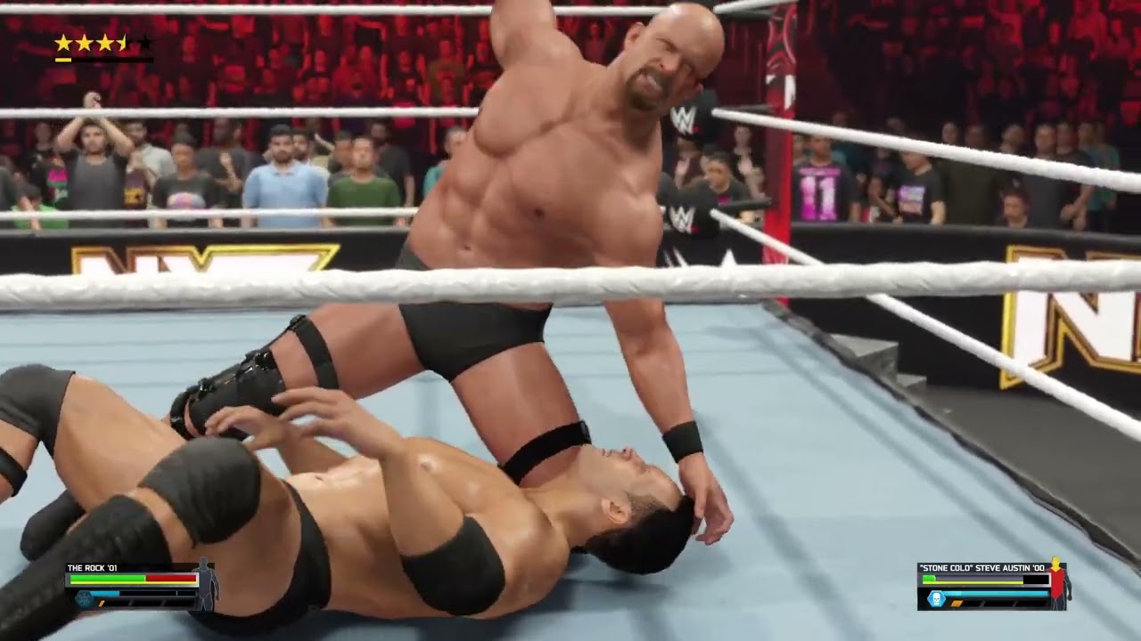 Рок против Стива Остина! Титульный матч 🔥 WWE 2K25 #ytshorts #viralshorts