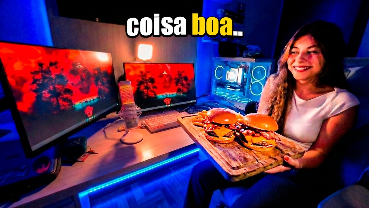 CHAMEI ELA PRA VIR EM CASA E APROVEITAMOS COMENDO..