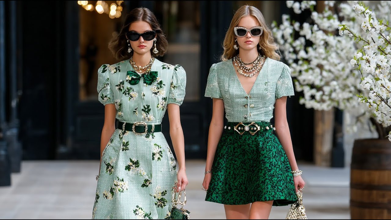 Miu Miu SS 2026 Runway | Sage Green & Pearl Chic Style