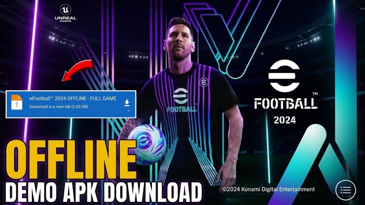 eFootball 2024 Offline Mod APK Demo &ndash; First Look Gameplay vs AI (New 2026)