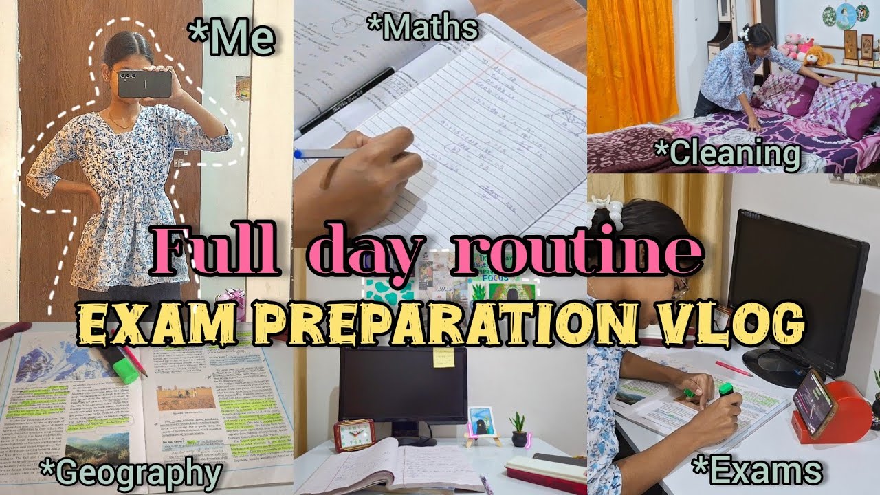 Full day routine|Exam Preparation vlog|Class 9 Study Vlog |As A CBSE 9th Grader🌷