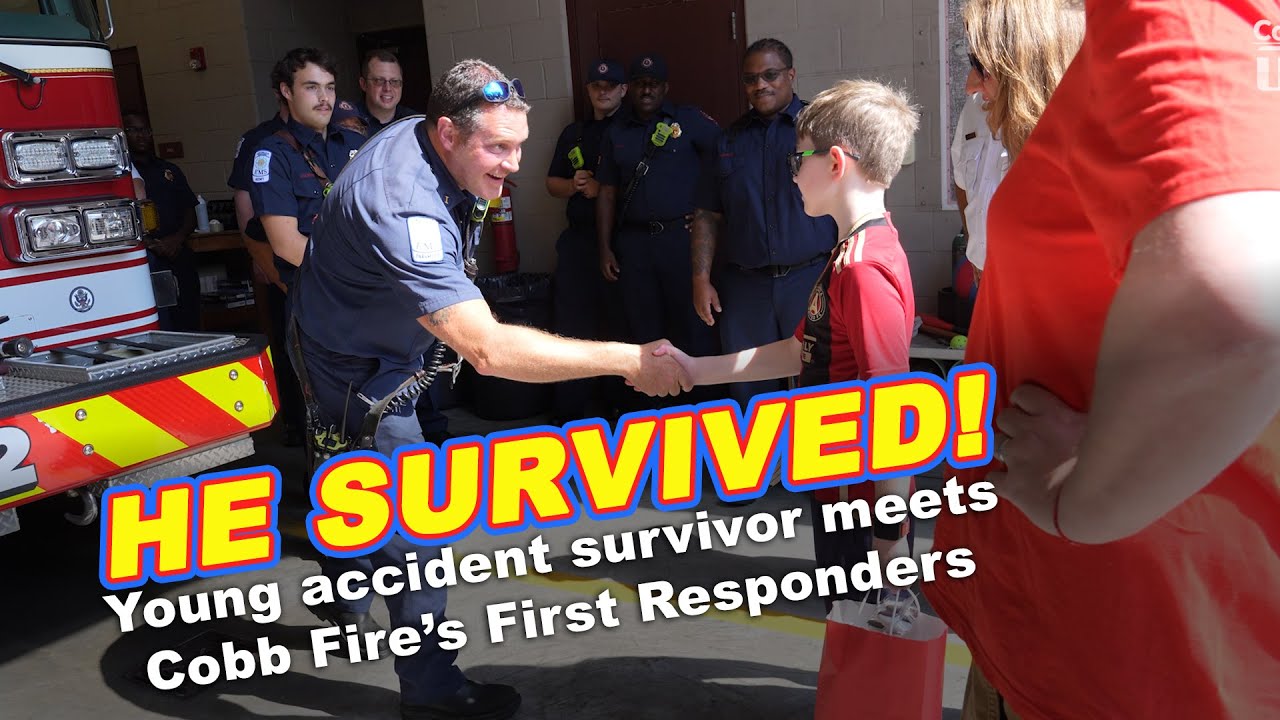 10-Year-Old Accident Victim Reunites with Cobb Fire Rescuers