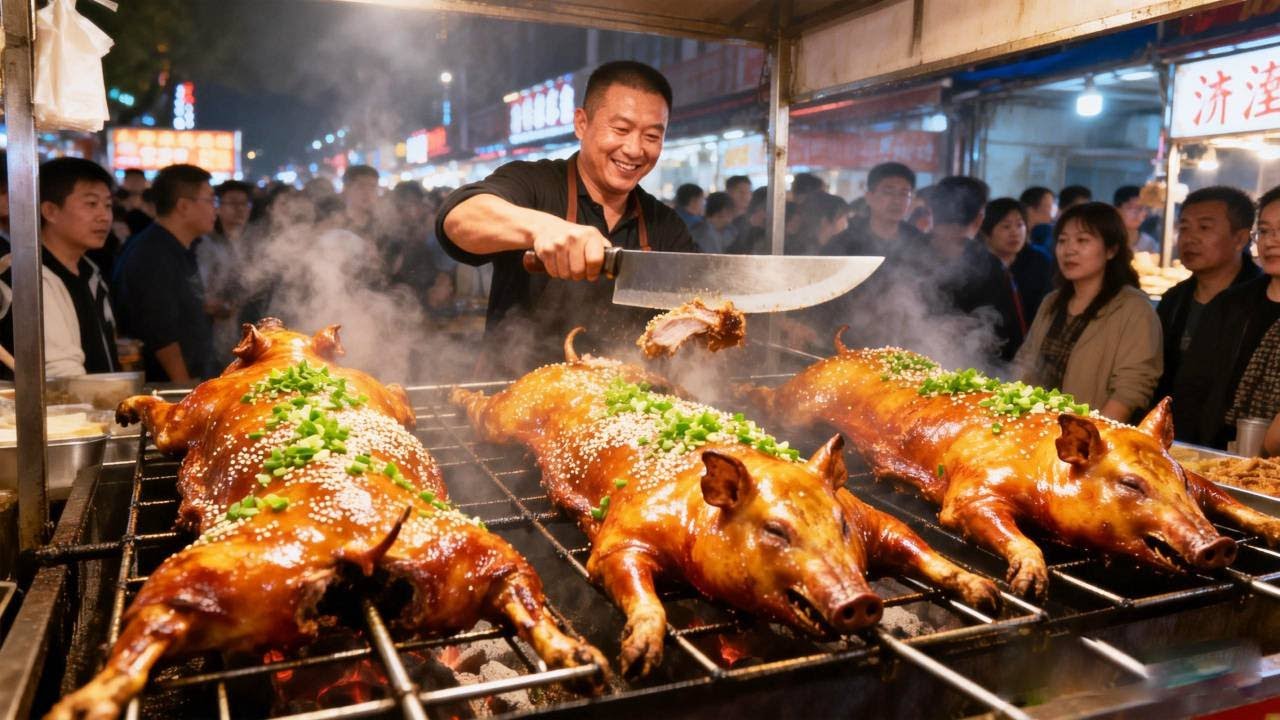 济南传承400年22代非遗美食，3口大猪一炉烤，过节一天能卖20头！【好食勇哥】