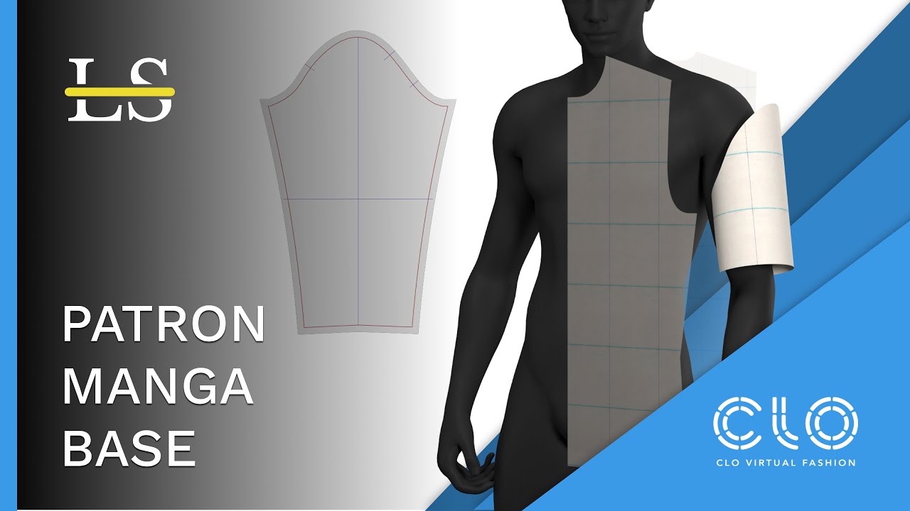Trazado Patrón en Clo3D: Manga Base