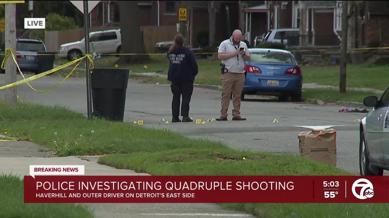Detroit police investigating quadruple shooting