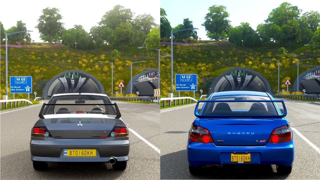 MITSUBISHI EVO 8 vs SUBARU IMPREZA WRX STI | COMPARISON (SOUNDCHECK, ACCELERATION, TOP SPEED) | FH4