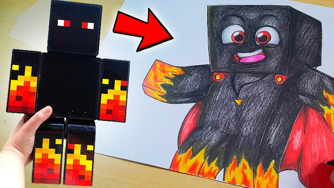 COMO DESENHAR O ATHOS NA VIDA REAL ! (athos minecraft desenho)