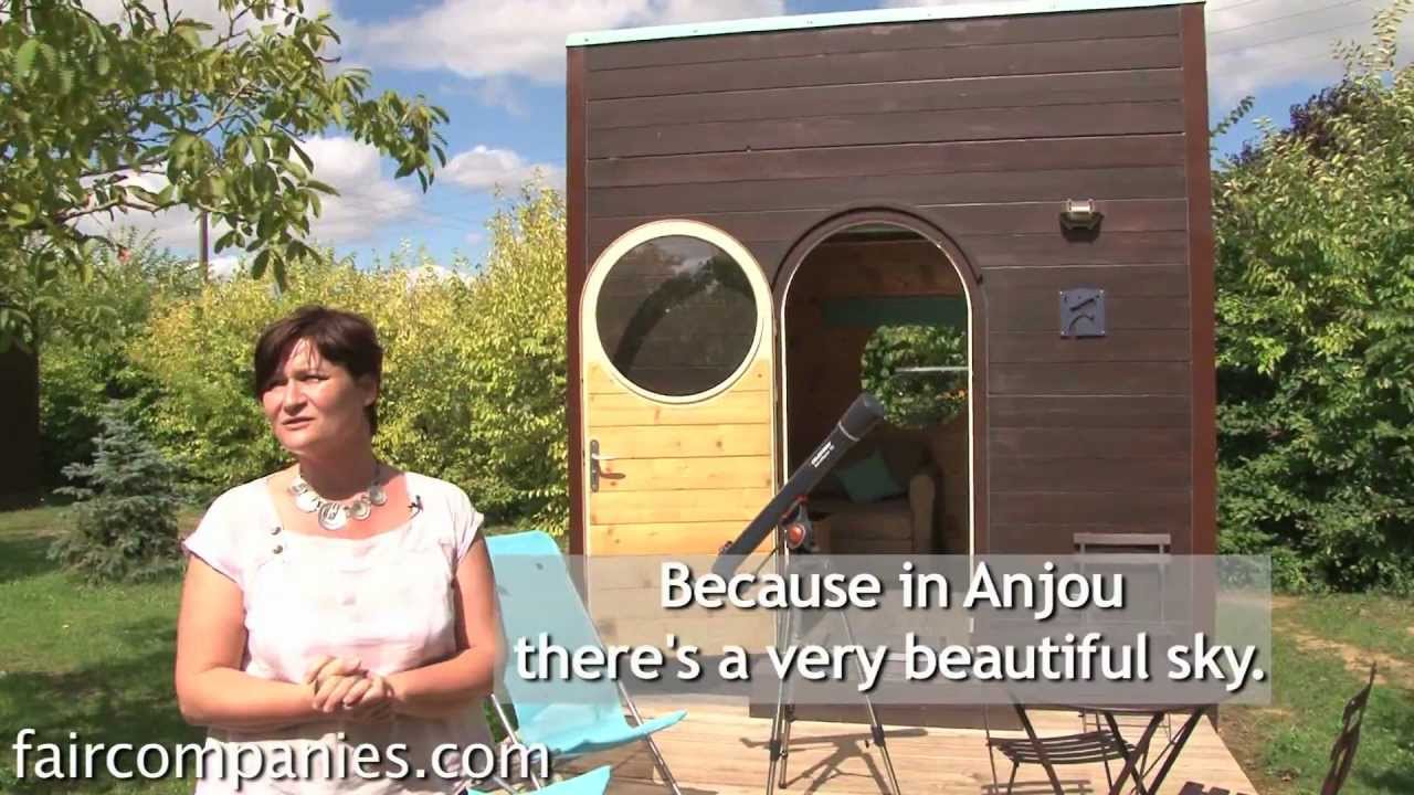 Tiny, portable, prefab cube shelters in medieval French town