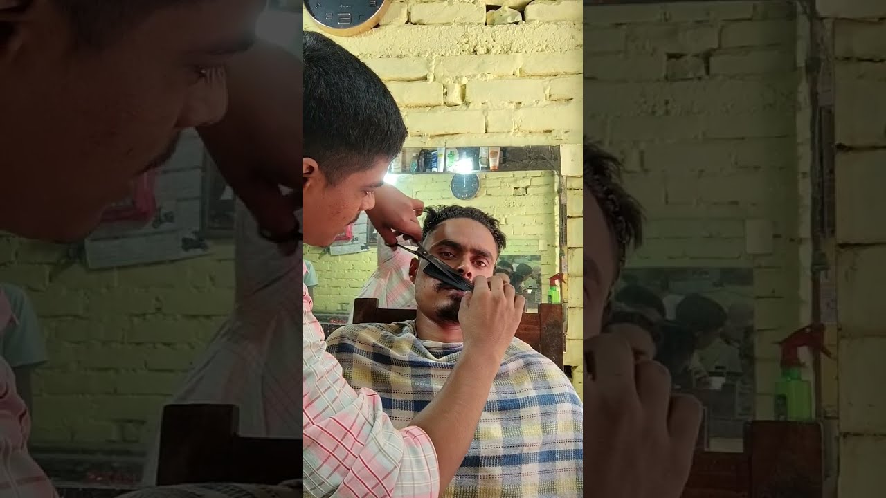 beard shave indian salon #asmrvideo #asmr #karunhair #subscribe 