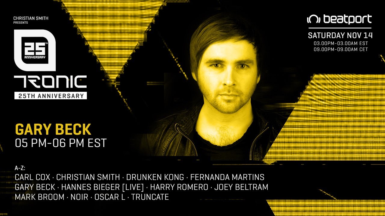 Gary Beck DJ set - Tronic 25th Anniversary | @Beatport Live