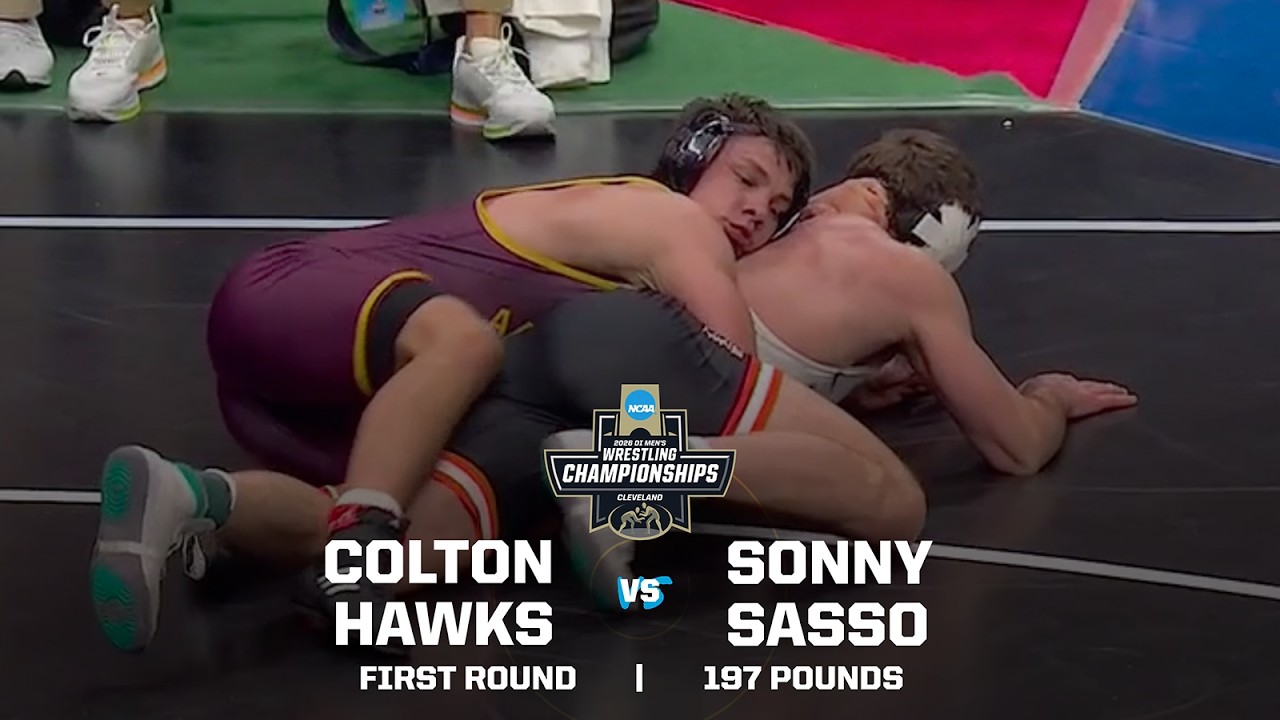 Colton Hawks vs. Sonny Sasso: 2026 NCAA men's wrestling first round (197 pounds)
