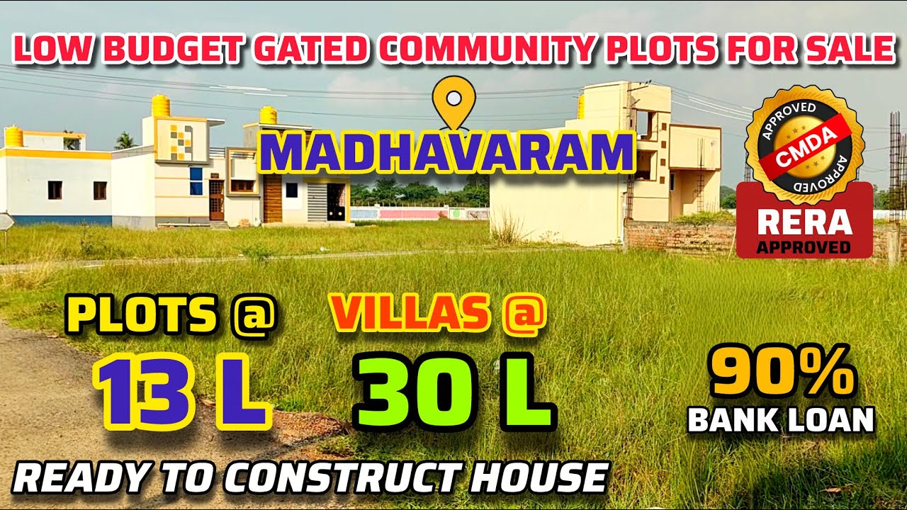 CMDA & RERA Approved plots for sale near madhavaram | land for sale near redhills