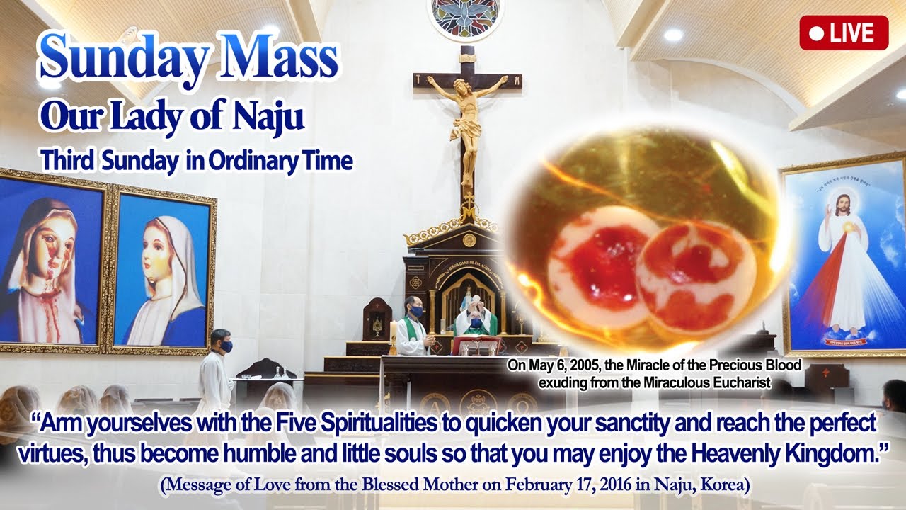 ❤️ LIVE! Rosary and Mass│Third Sunday in Ordinary Time (January 25, 2026)│Naju ❤️
