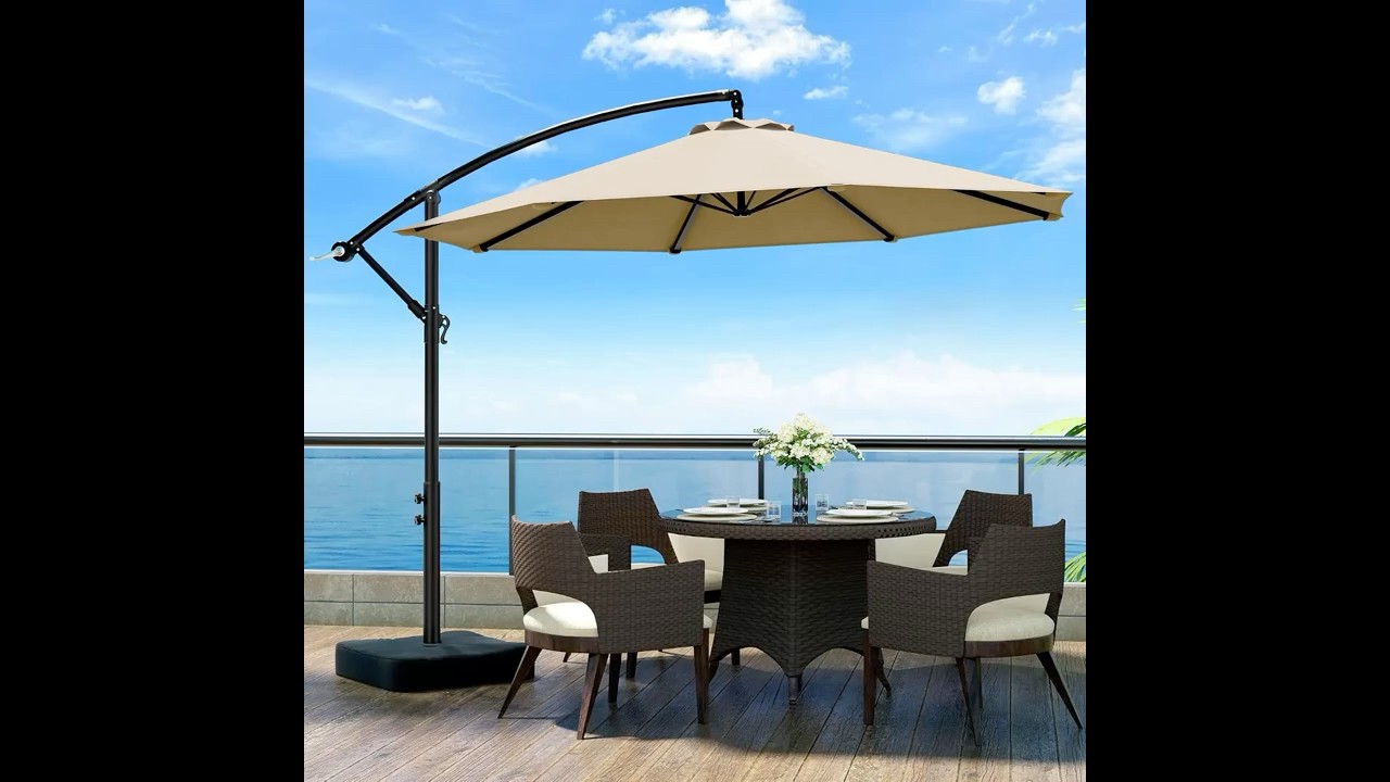 Prime Day Sale!: Patio Umbrella w/ Base &ndash; UV+Wind Resistant Shade for Backyard - Many Style Options!