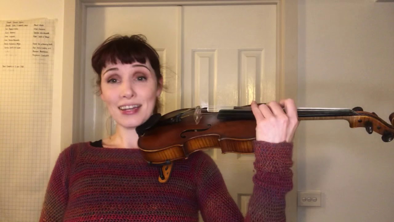 Violin Rode caprice no.2 - page 1 broken down with slow practice in chunks- shifting & bow technique