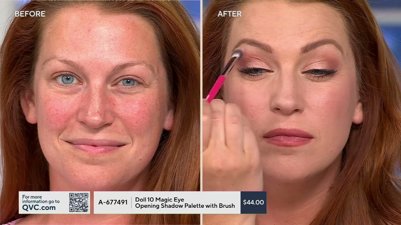 Doll 10 Magic Eye Opening Shadow Palette with Brush on QVC