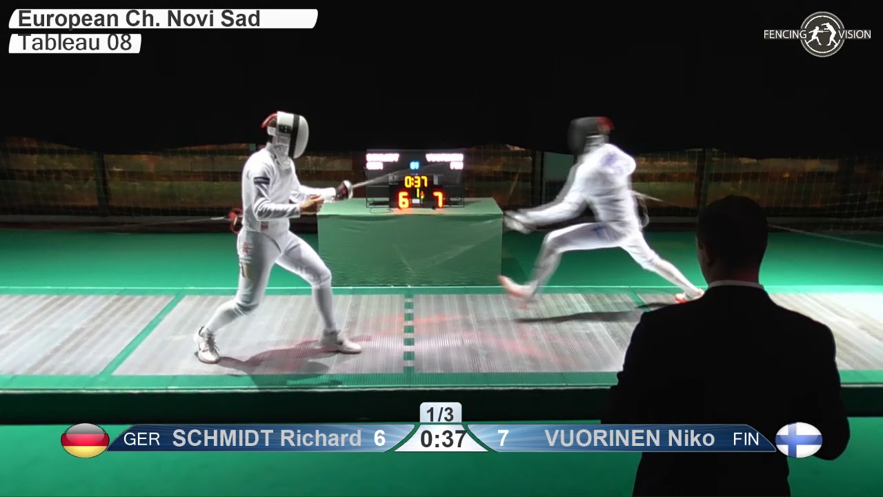 2018 T08 03 M E Individual Novi Sad SRB European Championships GREEN SCHMIDT GER vs VUORINEN FIN