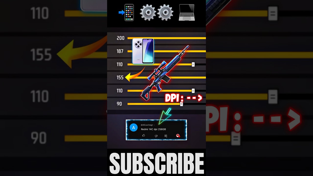 Best Settings ⚙️ Redmi 14C📲 Free Fire 🗿 Highlights ⚡️