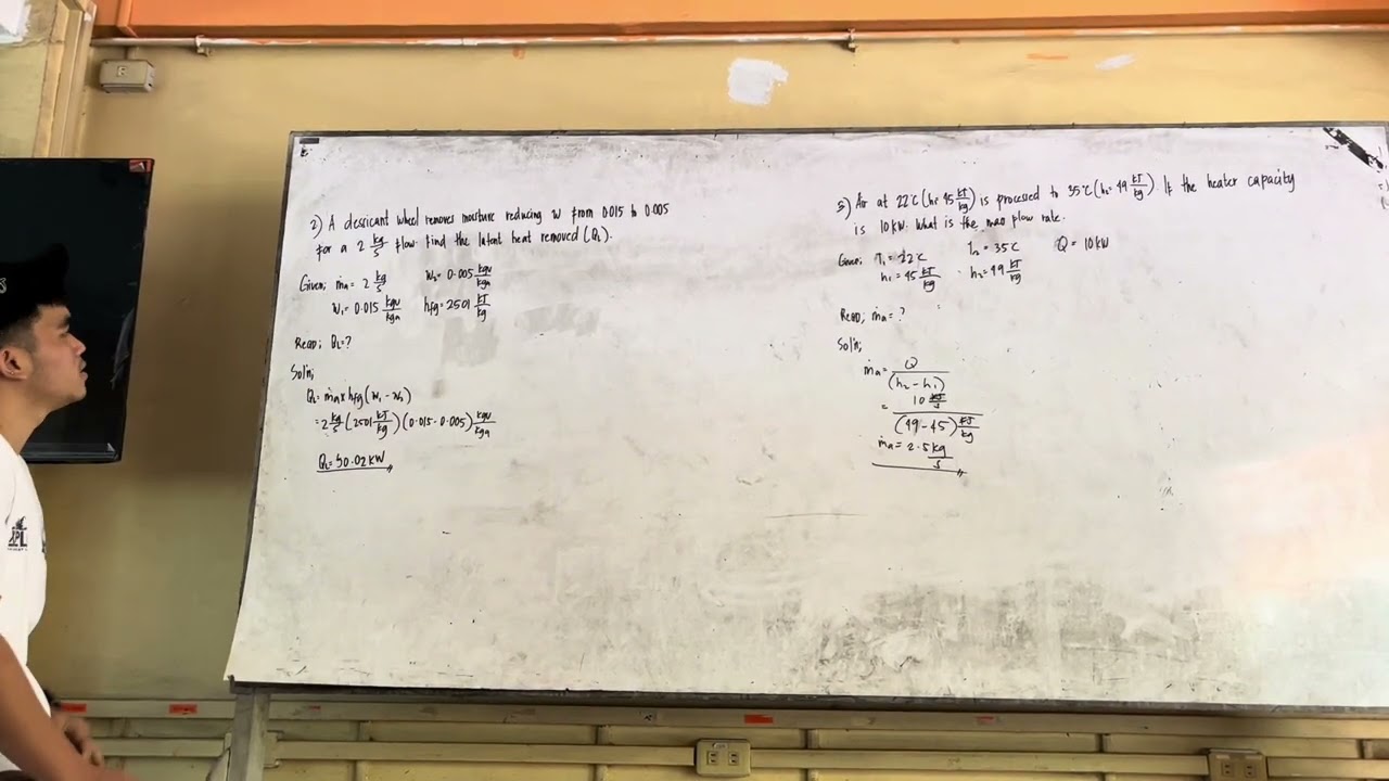 Sample problems of Heating and Dehumidification topics