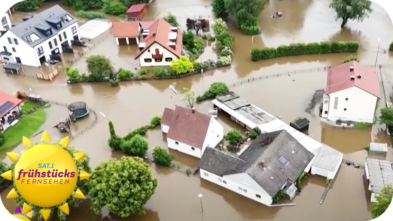 Kampf gegen das Hochwasser in Süddeutschland | SAT.1 Frühstücksfernsehen