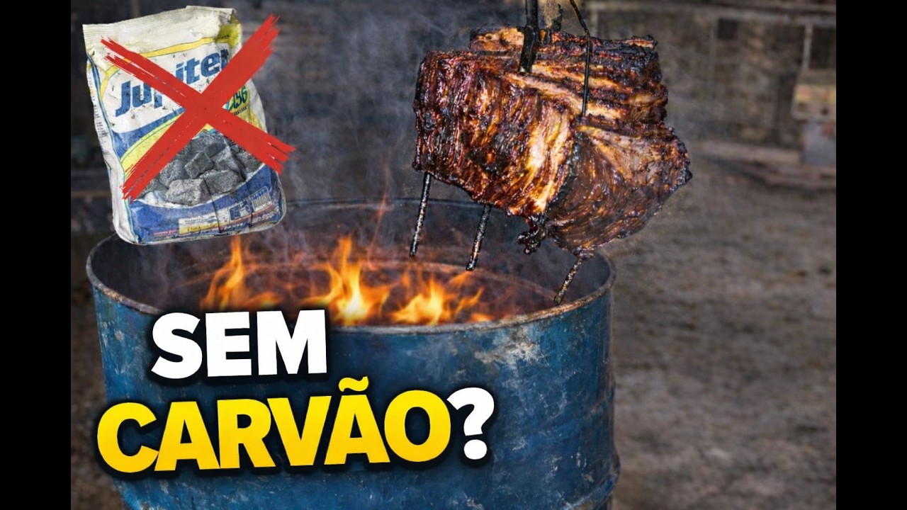Costela de Porco no Tambor 🔥 Assada na Lenha (Sem Carvão!)