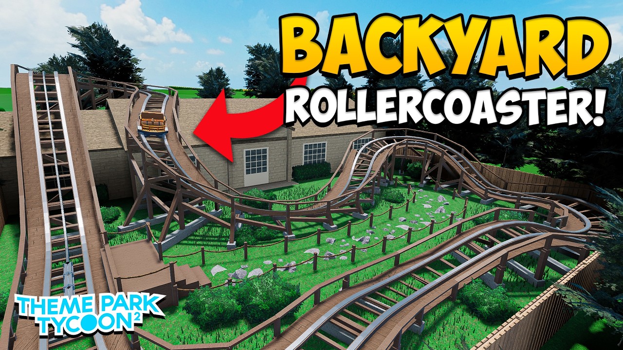 I built a Backyard Rollercoaster in Theme park Tycoon 2