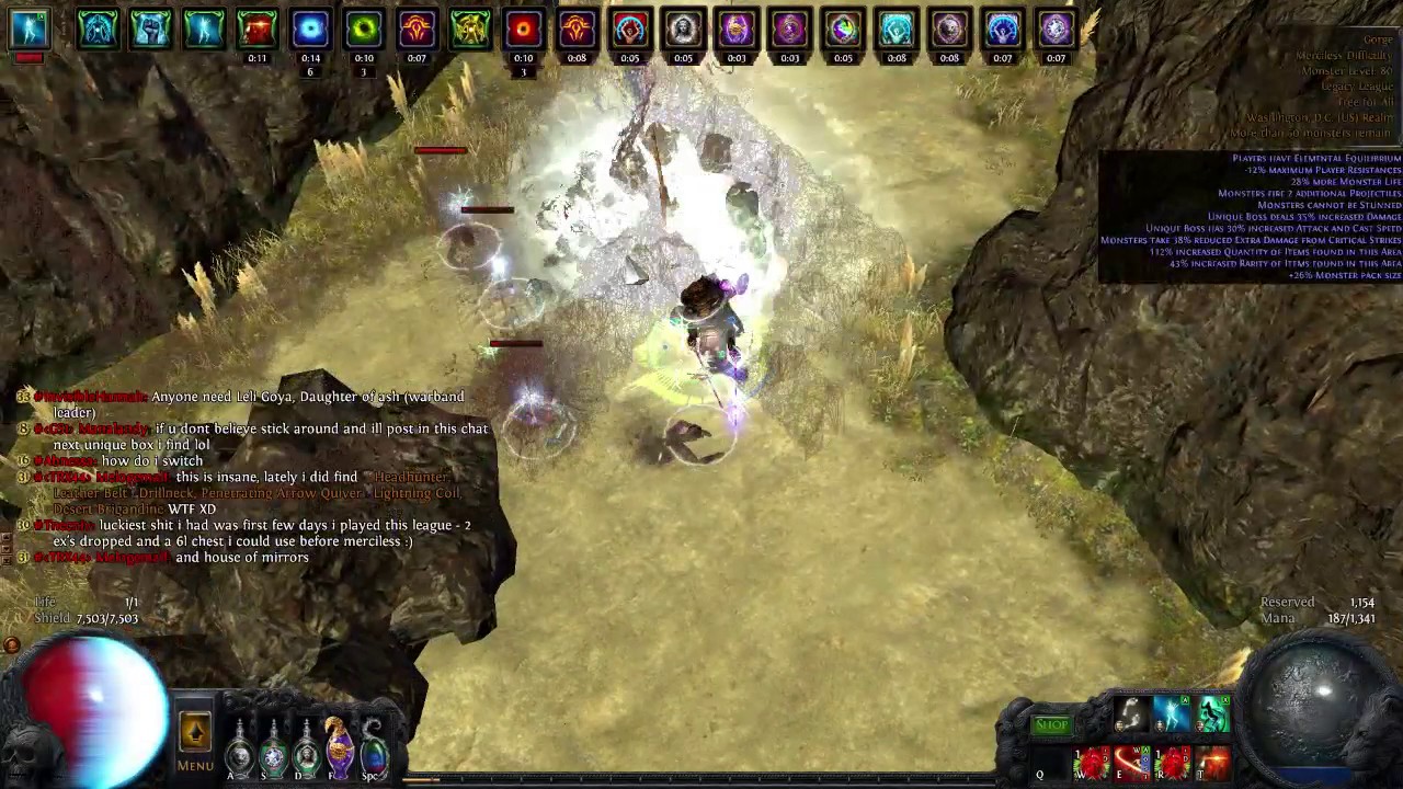 Path of Exile: Three Spell Incandescent Heart Inquisitor - Minus Max 30% Monster Life Gorge Run