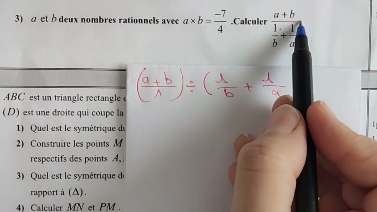 Contrôle N°2 MATHS 2AC