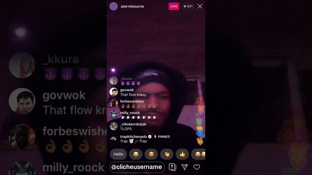 Pi’erre Bourne IG Live stream (2/25/20)