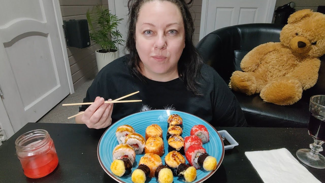 Мукбанг 🍣 Роллы Сет 