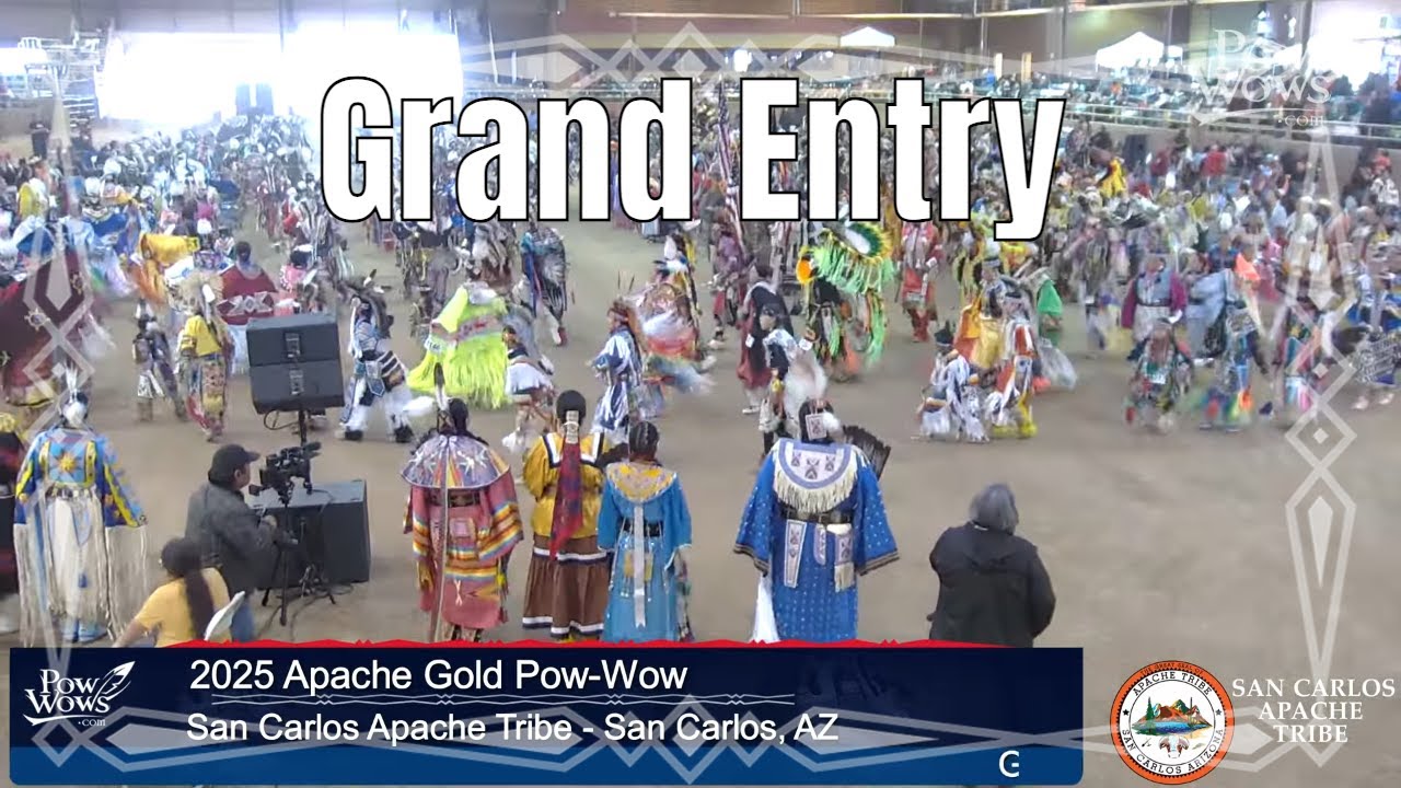 Торжественное открытие - фестиваль Apache Gold Pow Wow 2025 - Powwows.com