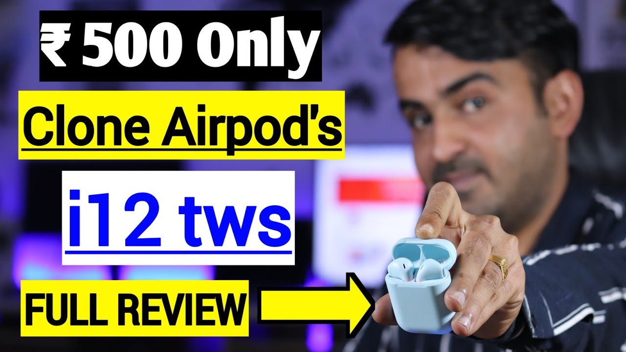 Clone Airpod's | i12 tws Unboxing | i12 tws pairing | i12 tws review | i12 tws charging