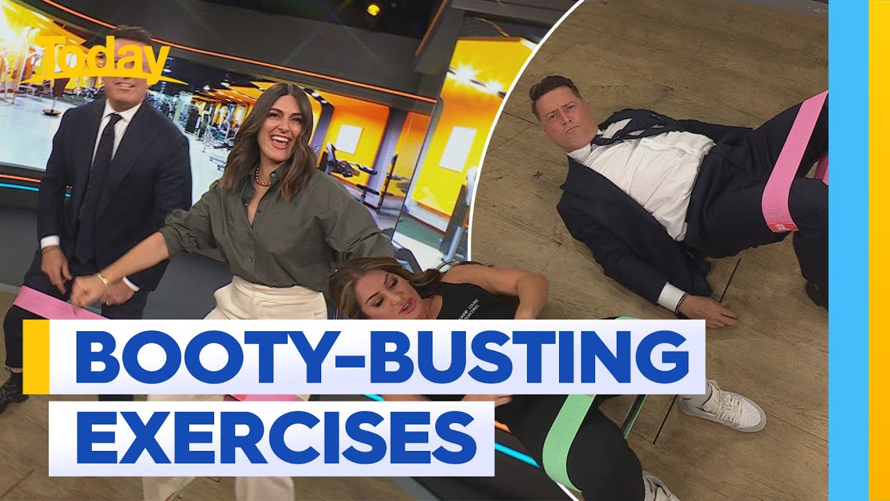Hosts Karl and Sarah get put to the test in a gruelling glute workout | Today Show Australia