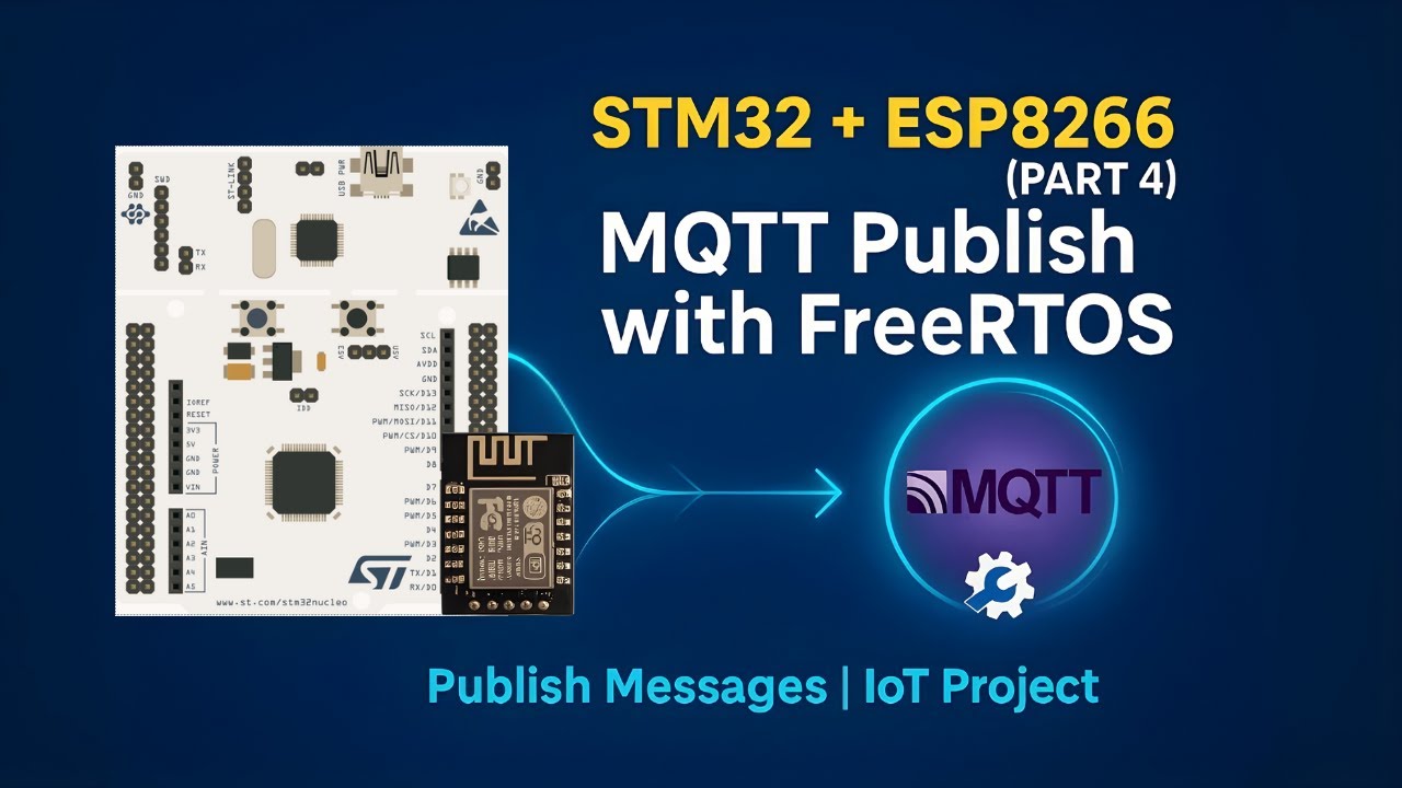 STM32 IoT с ESP8266 #4: публикация MQTT с использованием задач и очередей FreeRTOS
