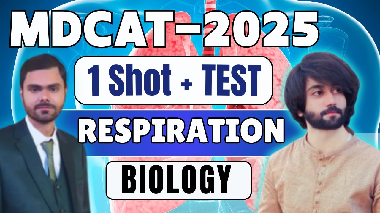 MDCAT Biology Lectures 2025 Respiration 1 Shot Lecture I Respiratory System MDCAT Lecture I MDCAT