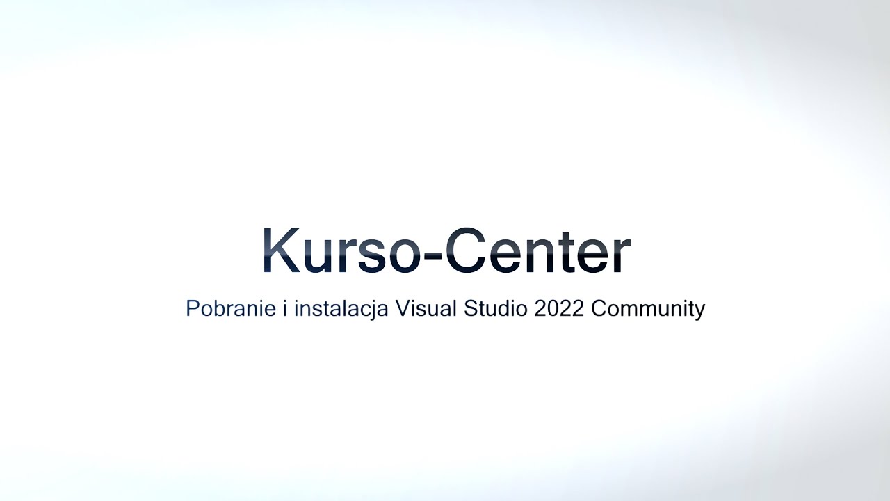 1. Pobranie i instalacja Visual Studio 2022 Community
