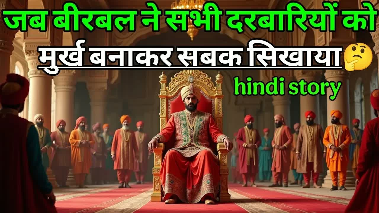 जब बीरबल ने सभी दरबारियों को मूर्ख बनाकर सबक सिखाया ｜  akbar birbal ki kahani ｜ new majedar story ｜.