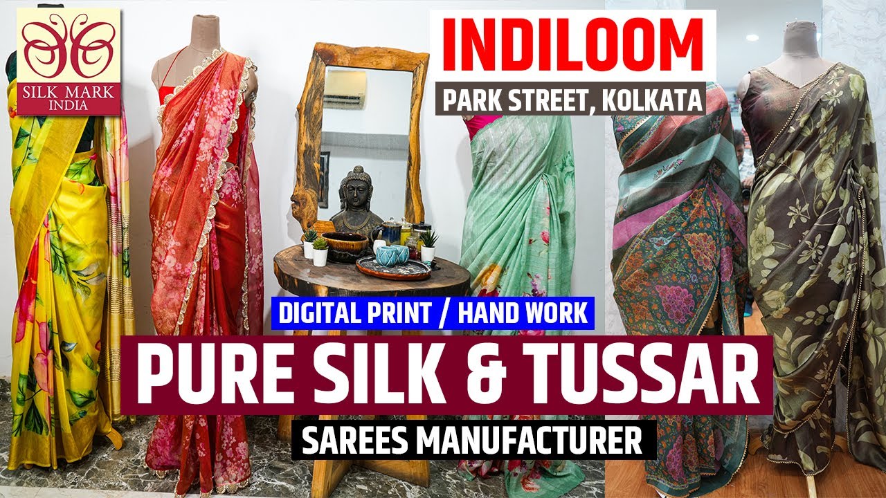 Pure Tussar Silk Sarees & Pure Silk Sarees (Digital Print / Hand Work ) Manufacturer in Kolkata