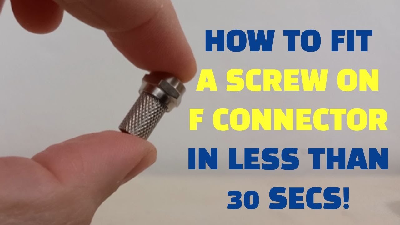 Quick and Easy: Install a Satellite TV Screw-On F-Type Connector in Under 30 Seconds!