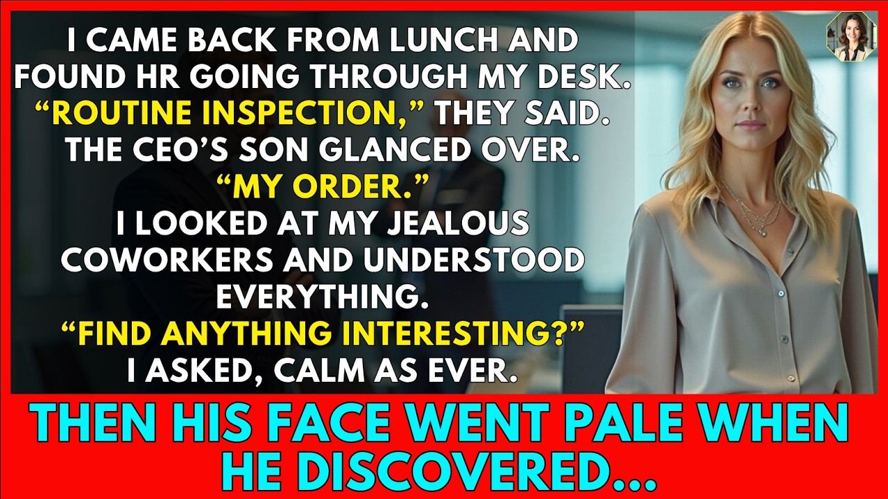 CEO’s Arrogant Son Ordered My Desk Searched — One Calm Question Made Them All Go Pale.
