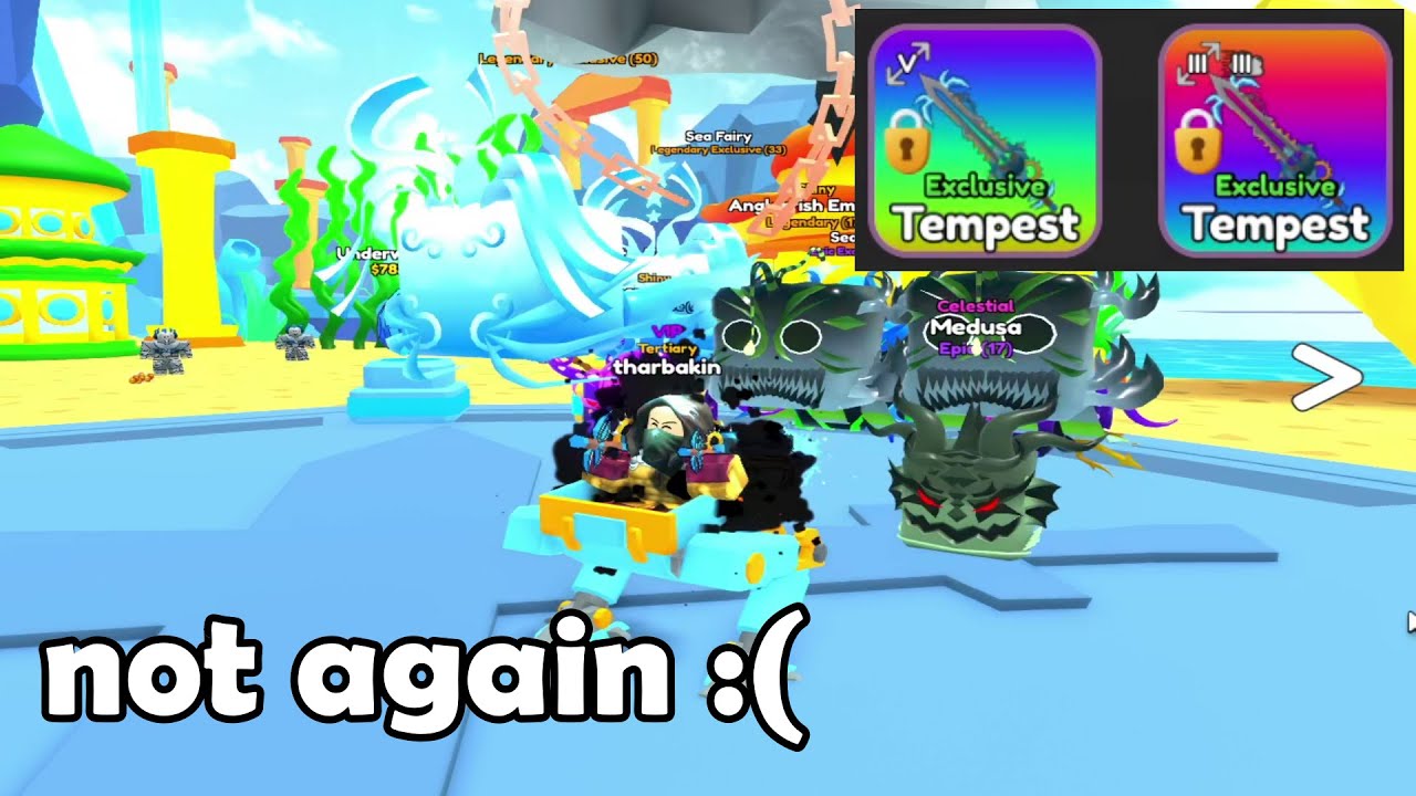 Got The newest Mythical but......(Sword Fighters Simulator)