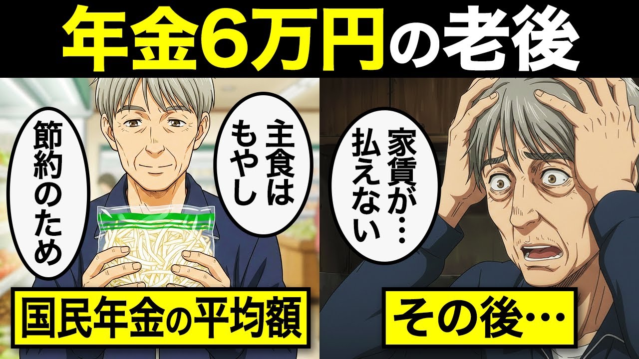 【漫画】国民年金6万円の絶望の老後。1食45円で命をつなぐ年金生活のリアル