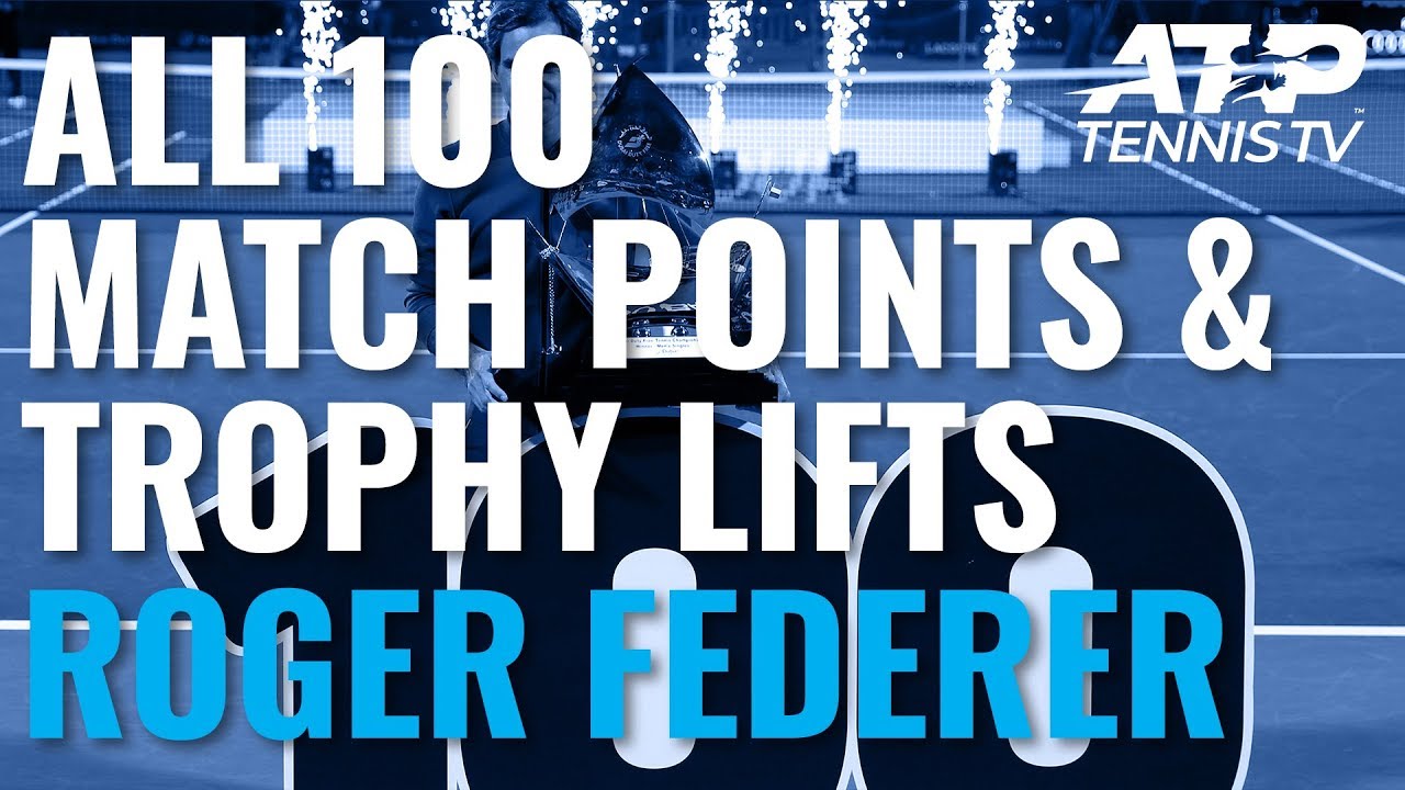Roger Federer's 100 Titles: Championship Points & Trophy Lifts!