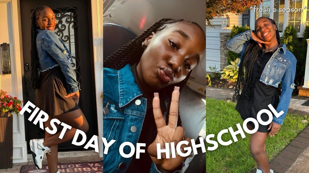 FIRST DAY OF HIGHSCHOOL!📓😅 | grwm, ootd, tiring ￼