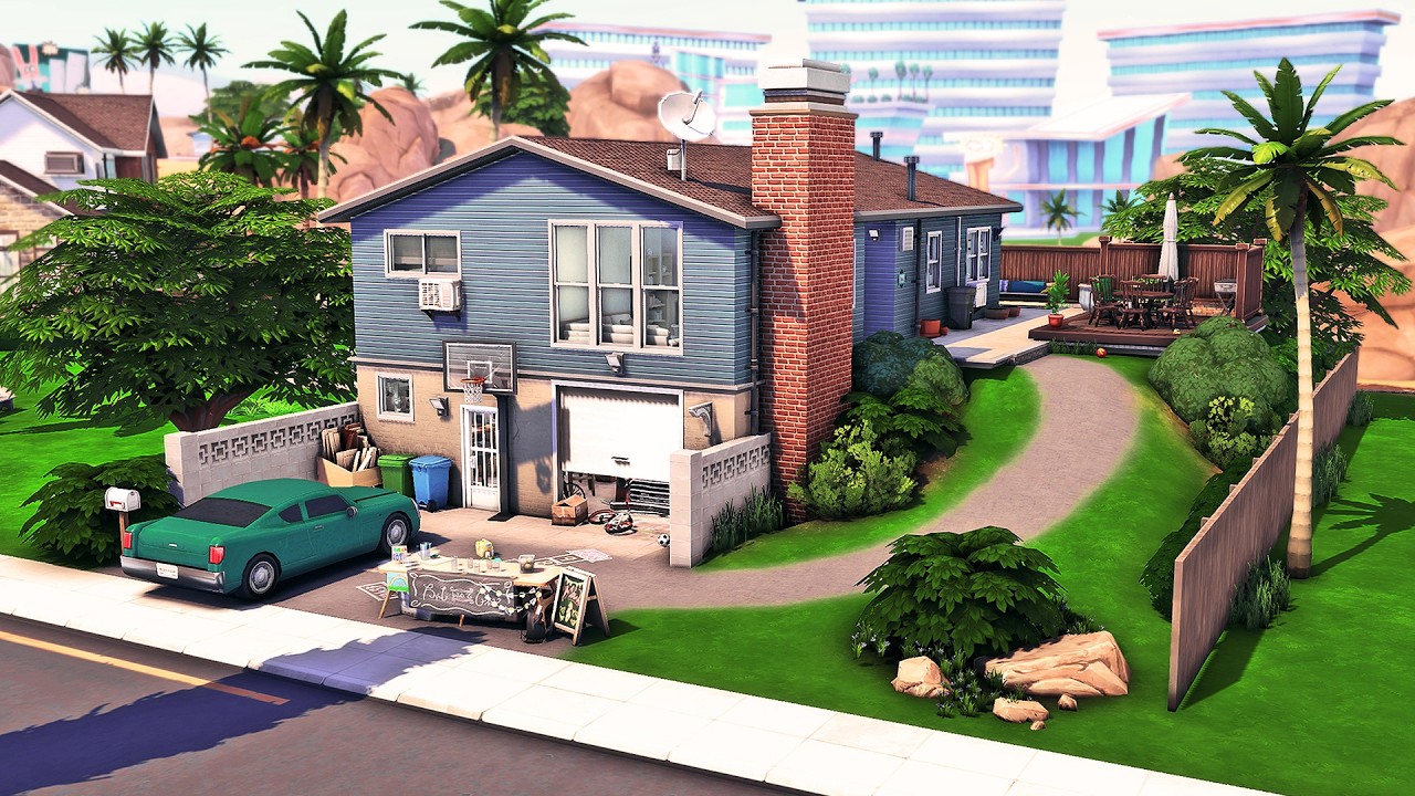 Реалистичный семейный дом на разных уровнях | Скоростное строительство в The Sims 4
