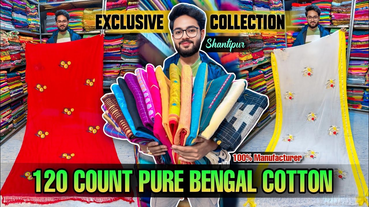 Authentic 120 Count Pure Linen & Cotton Saree Manufacturer / SINGLE PIECE AVAILABLE - WHOLESALE🔥