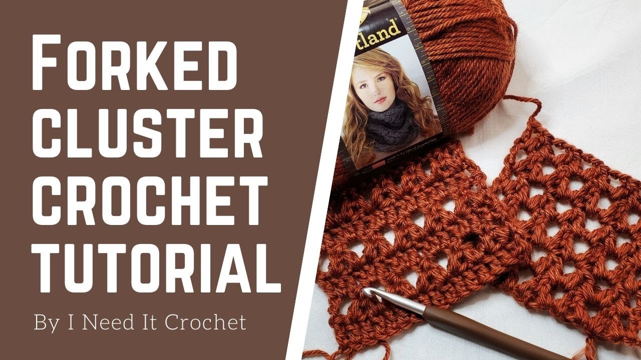 Forked Cluster Stitch Crochet | Crochet Stitch Tutorial | Crochet Stitches For Beginners | How To