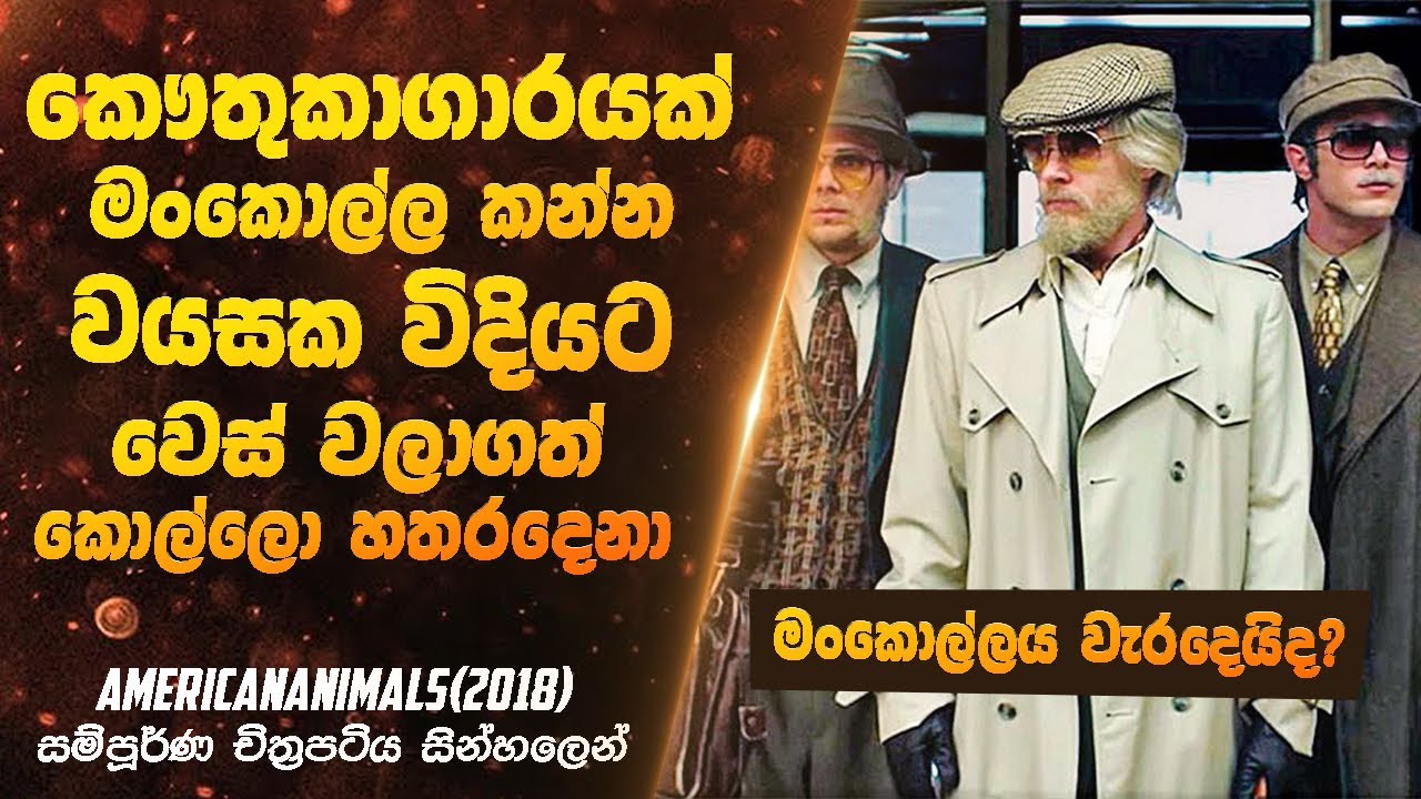 කෞතුකාගාරයක් මන්කොල්ල කන්න ගිහින් වැඩේ වැරදෙයිද ? | American Animals (2018) Movie Sinhala Review
