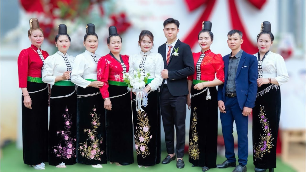 TOÀN CẢNH ĐÁM CƯỚI NGƯỜI THÁI ĐEN- BẢN LỌNG LẦU - CÔ DÂU LỆ QUYÊN & CHÚ RỂ VĂN NGOAN