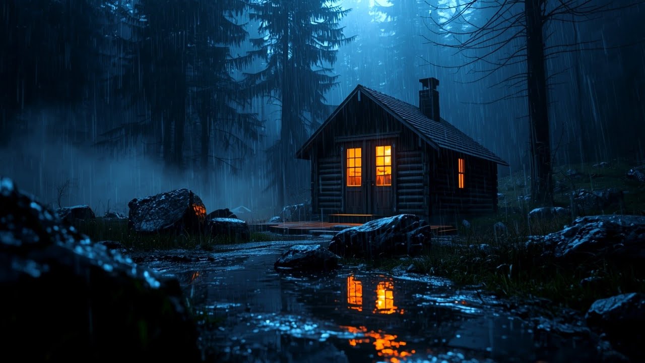 Heavy Rain Sounds for Deep Sleep 🌧️ White Noise to Relax & Sleep Fast